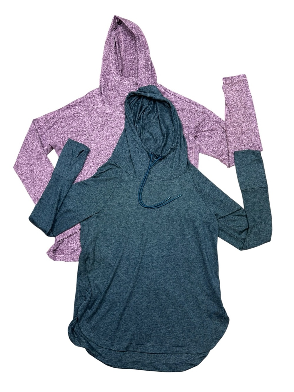 Bundle of Athleta uptempo hoodie elevate hooded long sleeve shirts size medium